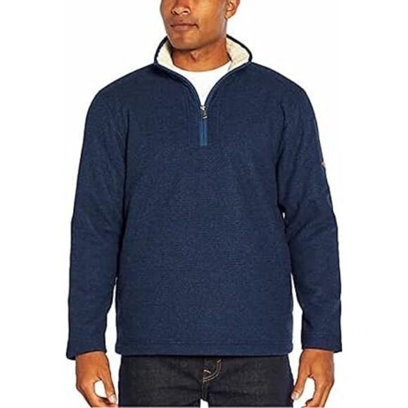 Orvis Men's 1/4 Zip Fleece Lined Men's Medium Pullover Sweater Jumper - Picture 1 of 8